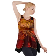 Marigold On Black Side Drop Tank Tunic by MichaelMoriartyPhotography