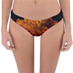 Marigold On Black Reversible Hipster Bikini Bottoms