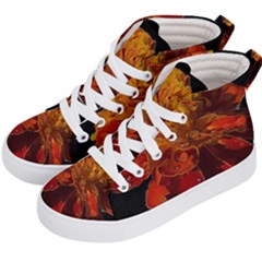 Marigold On Black Kids  Hi-top Skate Sneakers by MichaelMoriartyPhotography