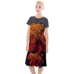 Marigold On Black Camis Fishtail Dress