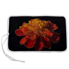 Marigold On Black Pen Storage Case (l) by MichaelMoriartyPhotography