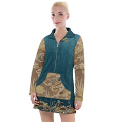 Golden Dragon Jpg4 Brrrrrr - Copy Women s Long Sleeve Casual Dress by chpa