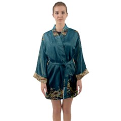 Golden Dragon Jpg4 Brrrrrr - Copy Long Sleeve Satin Kimono by chpa