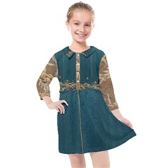 Golden Dragon Jpg4 Brrrrrr - Copy Kids  Quarter Sleeve Shirt Dress