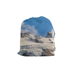 Snowy Andes Mountains, Patagonia - Argentina Drawstring Pouch (medium)