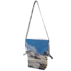 Snowy Andes Mountains, Patagonia - Argentina Folding Shoulder Bag by dflcprintsclothing