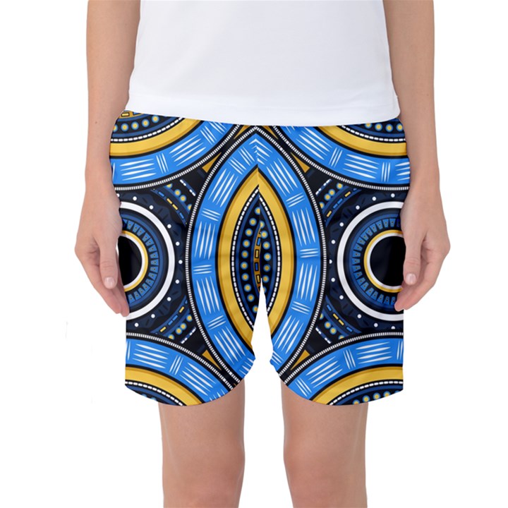 Tribal Zentangle Art Women s Basketball Shorts