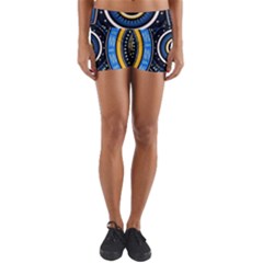 Tribal Zentangle Art Yoga Shorts by tmsartbazaar