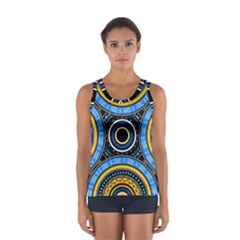 Tribal Zentangle Art Sport Tank Top  by tmsartbazaar