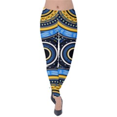 Tribal Zentangle Art Velvet Leggings by tmsartbazaar