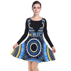 Tribal Zentangle Art Plunge Pinafore Dress by tmsartbazaar