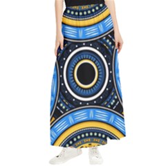 Tribal Zentangle Art Maxi Chiffon Skirt by tmsartbazaar