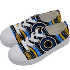 Tribal Zentangle Art Kids  Low Top Canvas Sneakers by tmsartbazaar