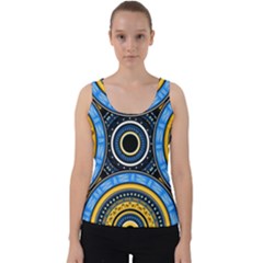 Tribal Zentangle Art Velvet Tank Top by tmsartbazaar