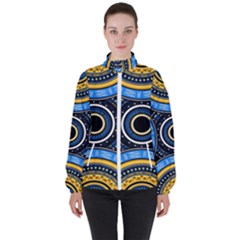 Tribal Zentangle Art Women s High Neck Windbreaker by tmsartbazaar