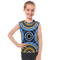 Tribal Zentangle Art Kids  Mesh Tank Top