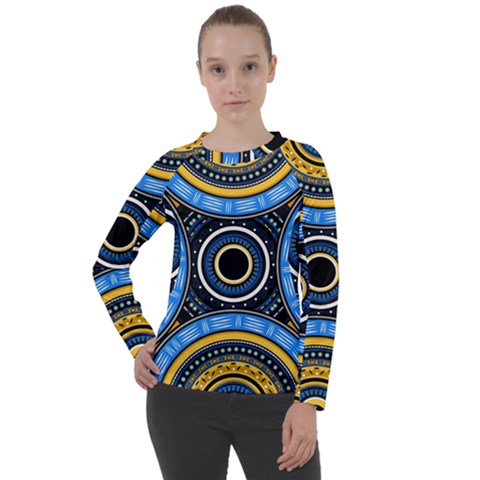 Tribal Zentangle Art Women s Long Sleeve Raglan Tee by tmsartbazaar