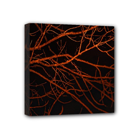 Dark Forest Scene Print Mini Canvas 4  X 4  (stretched) by dflcprintsclothing