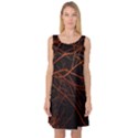 Dark Forest Scene Print Sleeveless Satin Nightdress View1