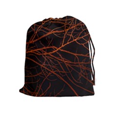 Dark Forest Scene Print Drawstring Pouch (xl) by dflcprintsclothing