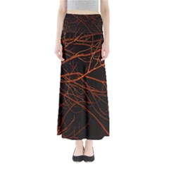 Dark Forest Scene Print Full Length Maxi Skirt by dflcprintsclothing