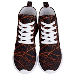 Dark Forest Scene Print Women s Lightweight High Top Sneakers by dflcprintsclothing