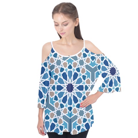 Arabic Geometric Design Pattern  Flutter Tees by LoolyElzayat