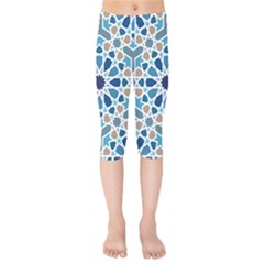 Arabic Geometric Design Pattern  Kids  Capri Leggings  by LoolyElzayat