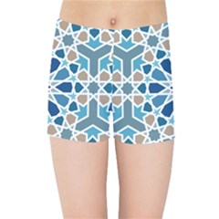 Arabic Geometric Design Pattern  Kids  Sports Shorts by LoolyElzayat