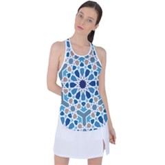 Arabic Geometric Design Pattern  Racer Back Mesh Tank Top by LoolyElzayat