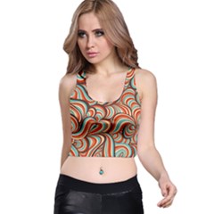 Psychedelic Swirls Racer Back Crop Top by Filthyphil