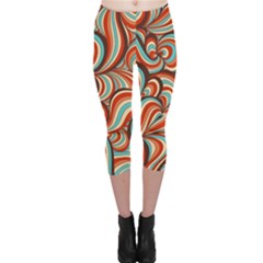 Psychedelic Swirls Capri Leggings  by Filthyphil