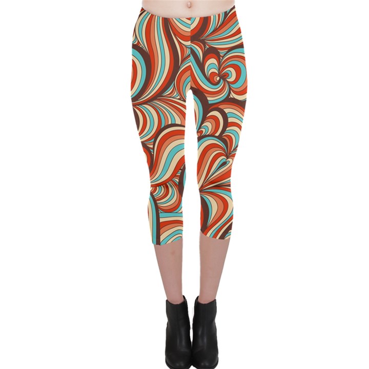 Psychedelic Swirls Capri Leggings 