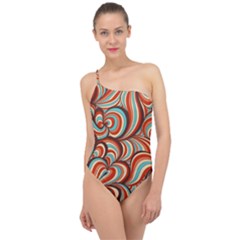 Psychedelic Swirls Classic One Shoulder Swimsuit by Filthyphil