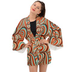 Psychedelic Swirls Long Sleeve Kimono by Filthyphil