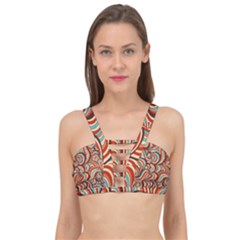 Psychedelic Swirls Cage Up Bikini Top by Filthyphil