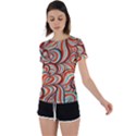 Psychedelic Swirls Back Circle Cutout Sports Tee View1