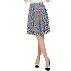 Psychedelic Wormhole A-line Skirt by Filthyphil