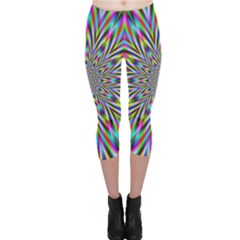 Psychedelic Wormhole Capri Leggings  by Filthyphil