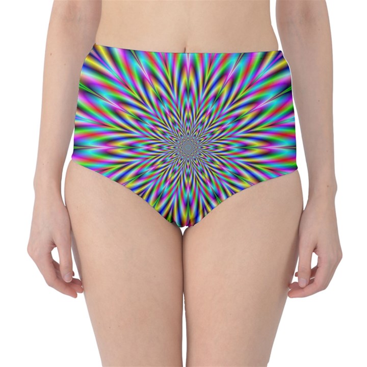 Psychedelic Wormhole Classic High-Waist Bikini Bottoms