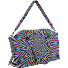 Psychedelic Wormhole Canvas Crossbody Bag by Filthyphil