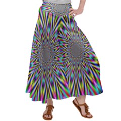 Psychedelic Wormhole Satin Palazzo Pants by Filthyphil