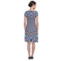 Psychedelic Wormhole Short Sleeve Front Wrap Dress View2