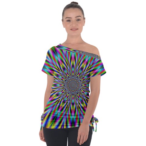 Psychedelic Wormhole Tie-up Tee by Filthyphil