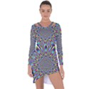 Psychedelic Wormhole Asymmetric Cut-Out Shift Dress View1