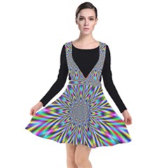 Psychedelic Wormhole Plunge Pinafore Dress by Filthyphil