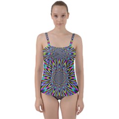 Psychedelic Wormhole Twist Front Tankini Set by Filthyphil