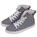 Psychedelic Wormhole Women s Hi-Top Skate Sneakers View2