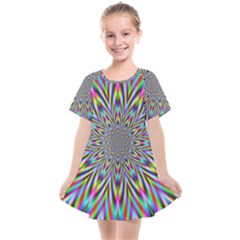 Psychedelic Wormhole Kids  Smock Dress by Filthyphil