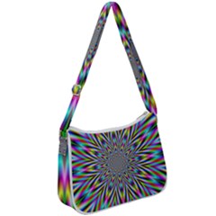 Psychedelic Wormhole Zip Up Shoulder Bag by Filthyphil